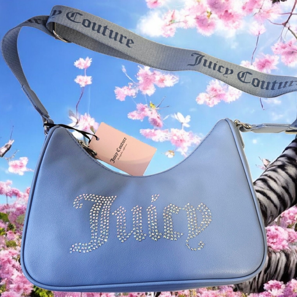 NEW Juicy Couture Light Blue Shoulder/Crossbody Bag 11"Lx8"Hx3W NWT Retail 99.00